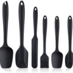 6 Pcs Spatula Black