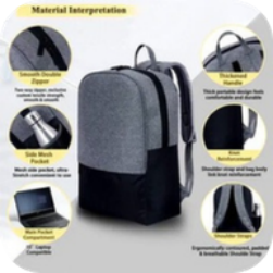 Grey Back Pack Uv