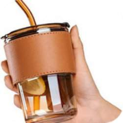 Brown Straw Cup