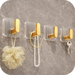 Transparent Nail Hook Golden