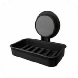 Suction Soap Dish Black