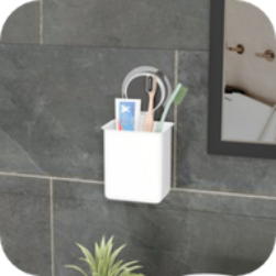 White Toothbrush Holder
