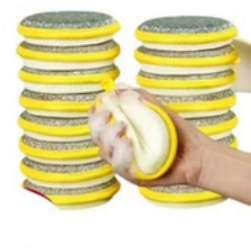 5 Pack Sponge Scrubber Black